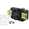 Ac Works Locking Receptacle, L7-30R, 30 A, 277V AC, 2 Pole, Flush Mount, Black FML730R - alternate 3